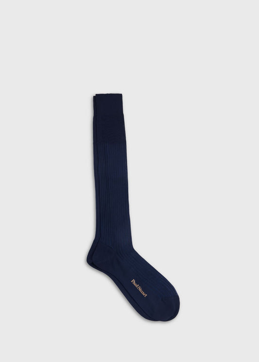 Wool/Cotton Shadow Stripe Sock Black/Grey - Paul Stuart