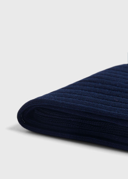 Wool/Cotton Shadow Stripe Sock Black/Grey - Paul Stuart