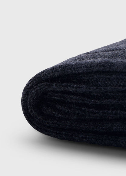 Ribbed Cashmere Sock Black, unselectable - Paul Stuart