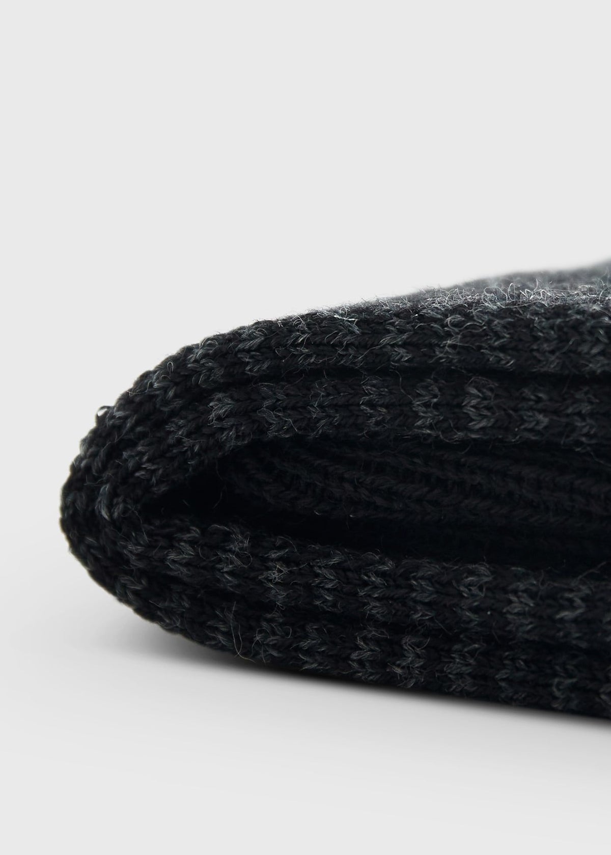 Two Tone Stripe Sock Charcoal - Paul Stuart