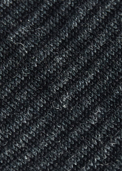 Two Tone Stripe Sock Charcoal - Paul Stuart