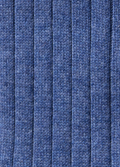 Cashmere Ribbed Sock Black - Paul Stuart