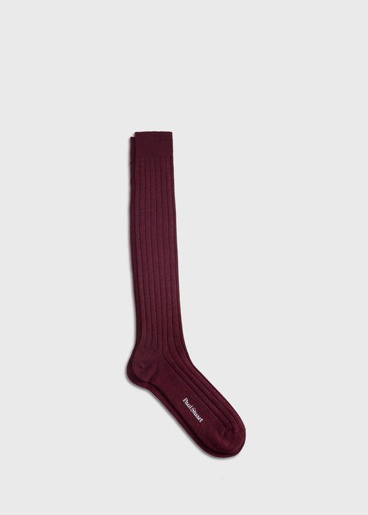 Cashmere Ribbed Sock Black - Paul Stuart