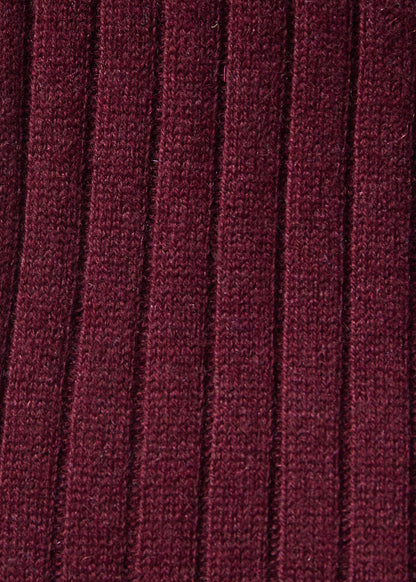 Cashmere Ribbed Sock Black - Paul Stuart