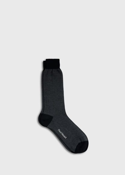 Wool Mini Two-Tone Stripe Sock Blue/Dark Blue - Paul Stuart