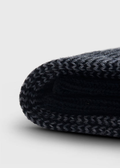 Wool Mini Two-Tone Stripe Sock Blue/Dark Blue - Paul Stuart