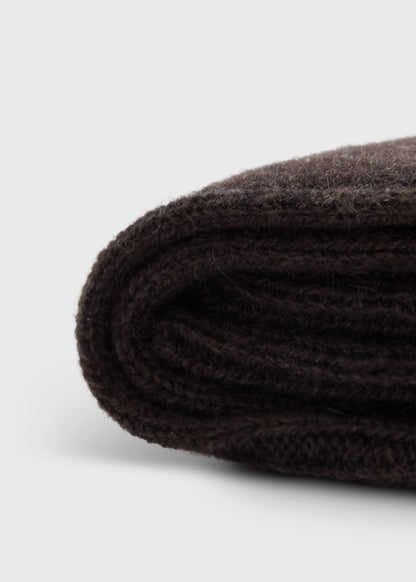Cashmere Ribbed Sock Black - Paul Stuart
