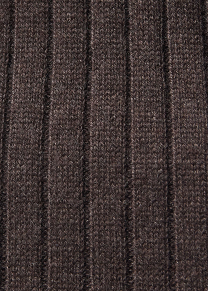 Cashmere Ribbed Sock Black - Paul Stuart