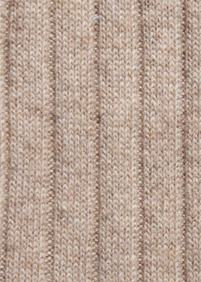 Cashmere Ribbed Crew Sock Black - Paul Stuart