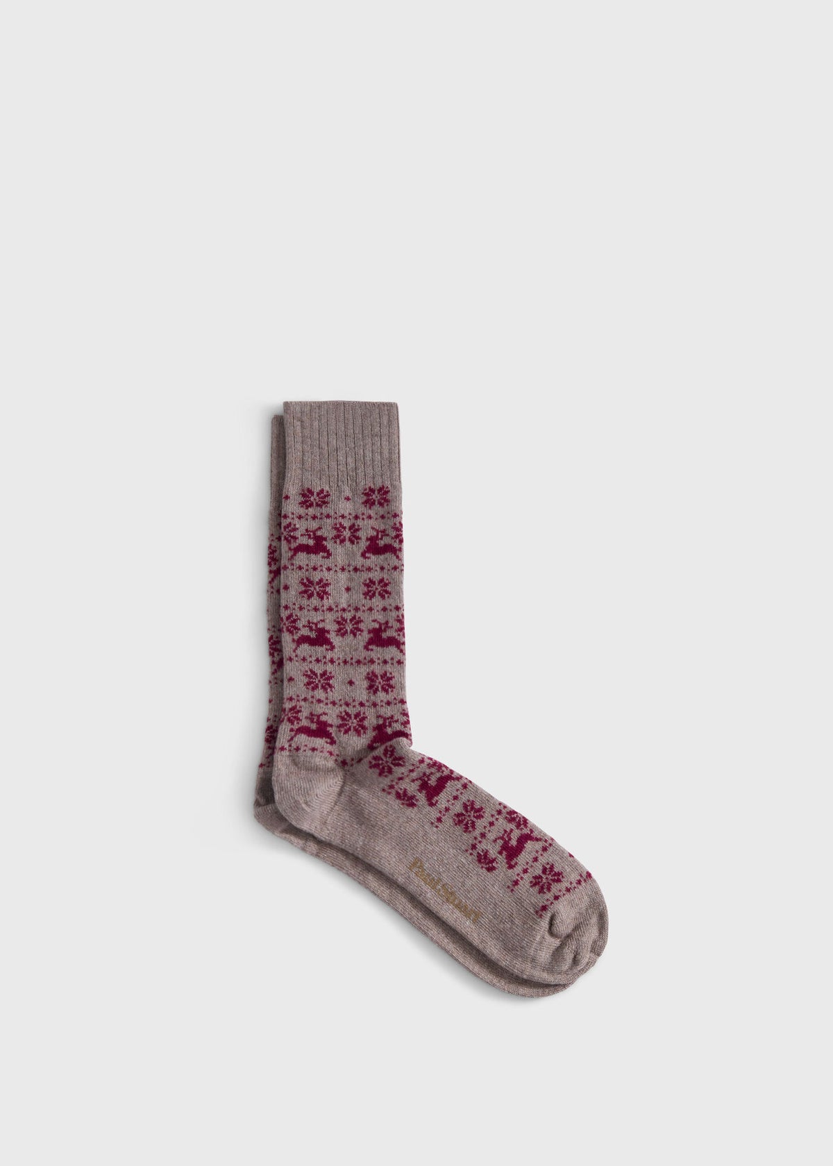 Reindeer & Snowflake Sock Green - Paul Stuart