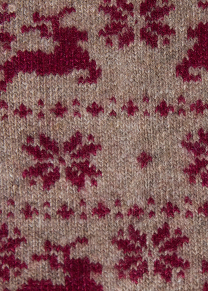 Reindeer & Snowflake Sock Green - Paul Stuart