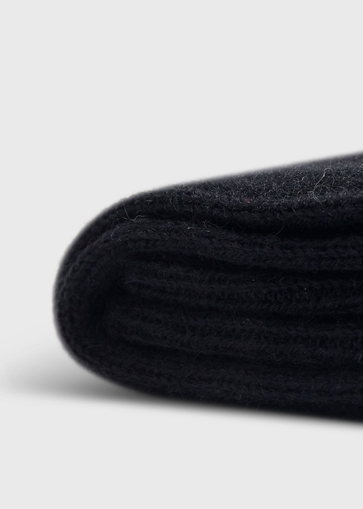 Cashmere Ribbed Sock Black - Paul Stuart