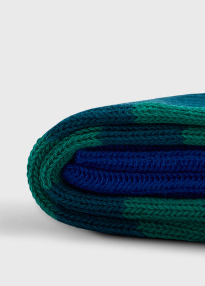Rugby Stripe Sock Green - Paul Stuart