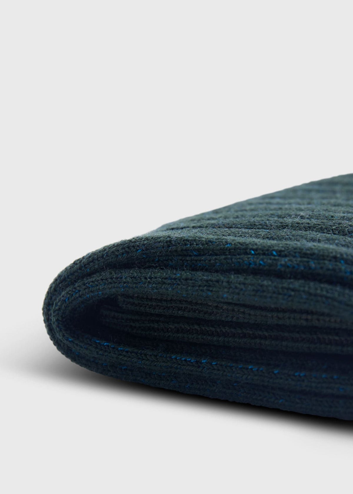 Wool & Cotton Shadow Stripe Sock Black - Paul Stuart