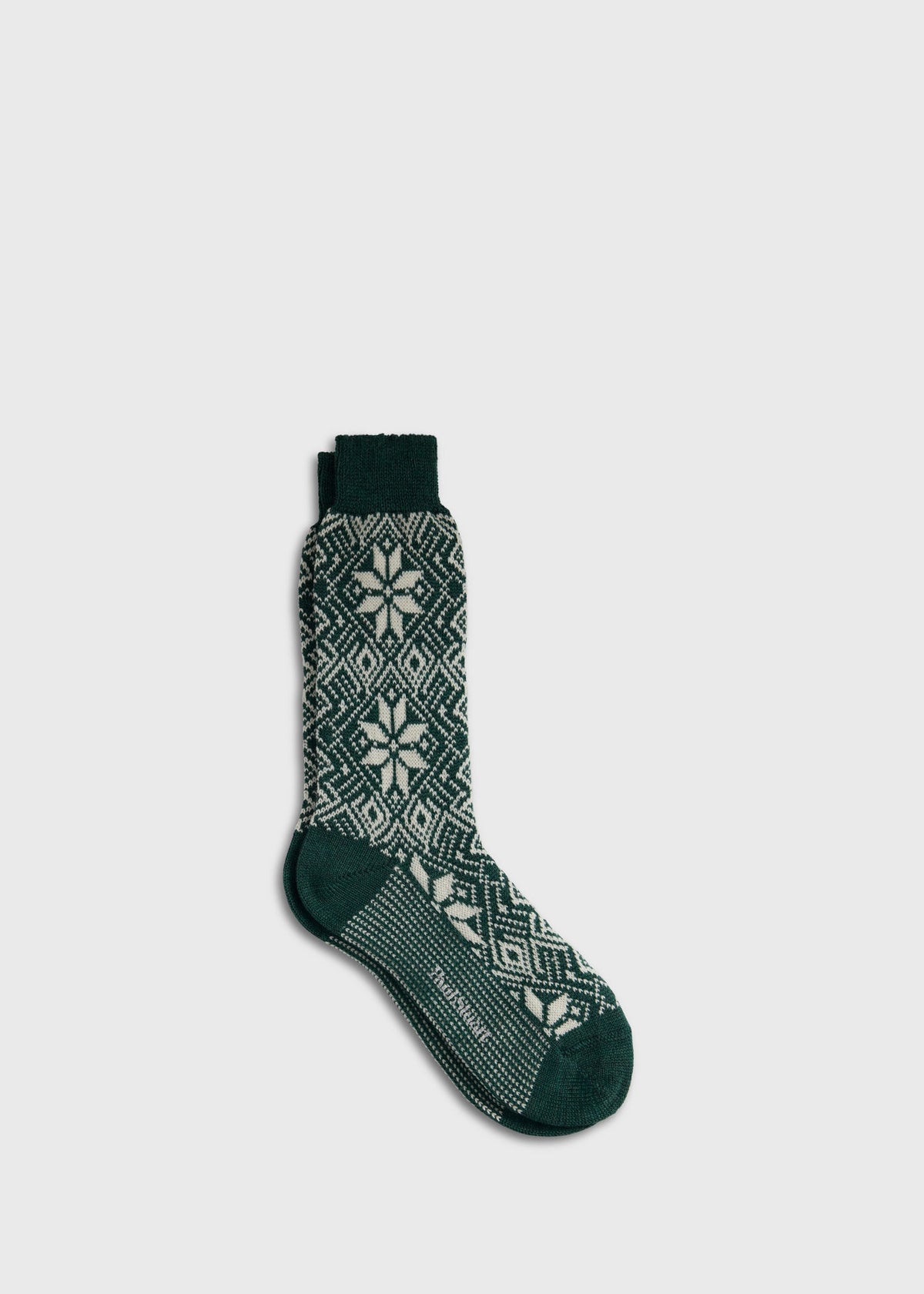 Wool Blend Snowflake Sock Green - Paul Stuart