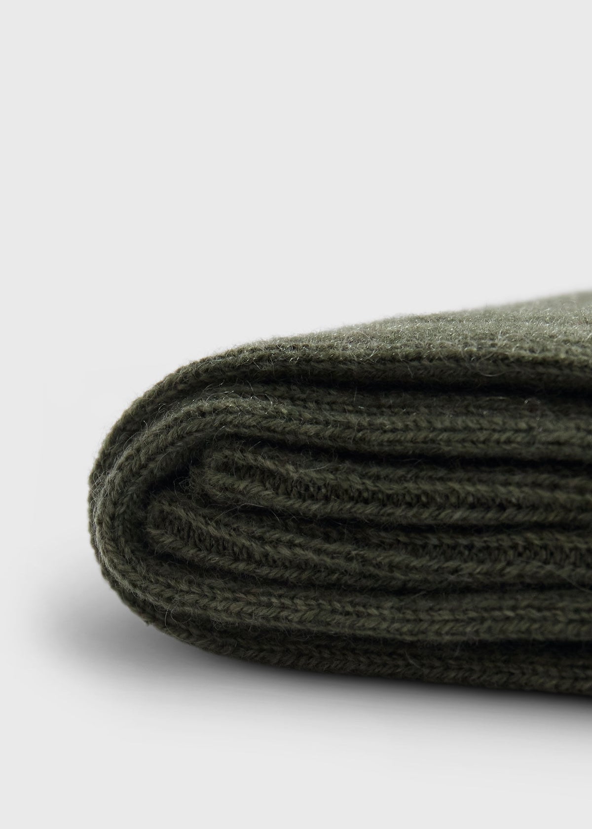 Cashmere Ribbed Crew Sock Black - Paul Stuart