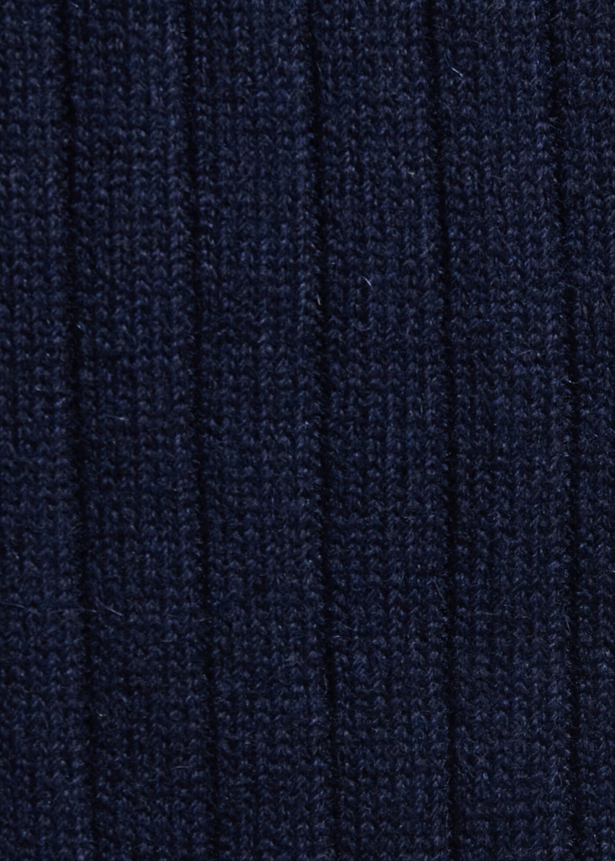 Cashmere Ribbed Crew Sock Black - Paul Stuart