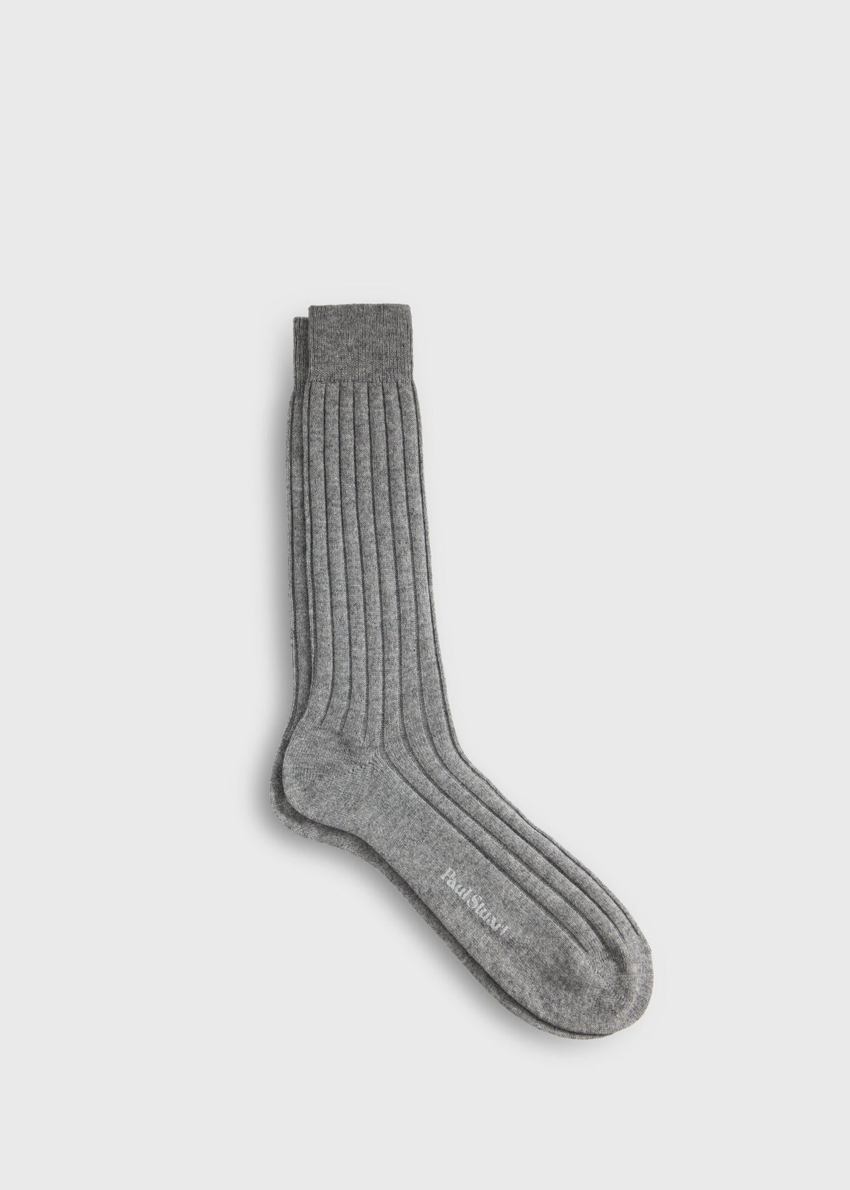 Cashmere Ribbed Crew Sock Black - Paul Stuart