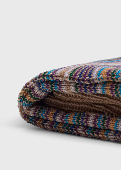 Multi Color Stripe Sock Beige - Paul Stuart