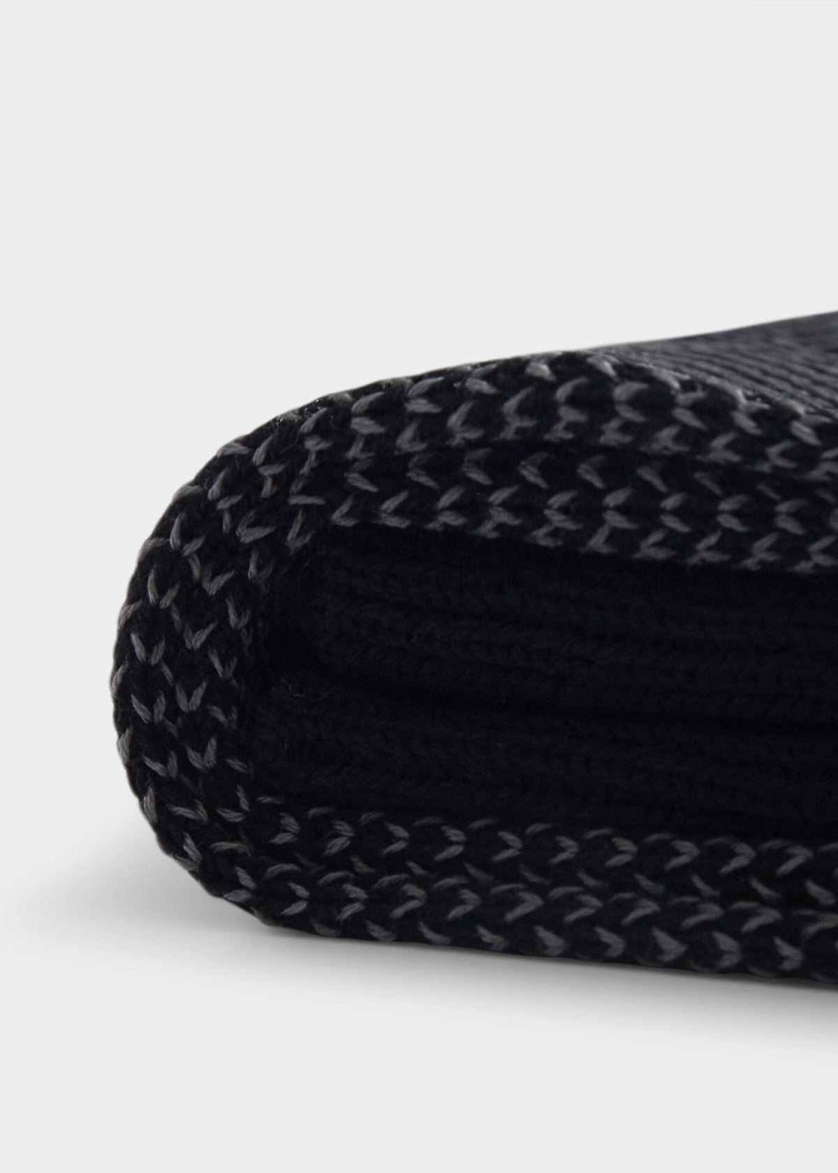 Two-Tone Oxford Sock Black - Paul Stuart