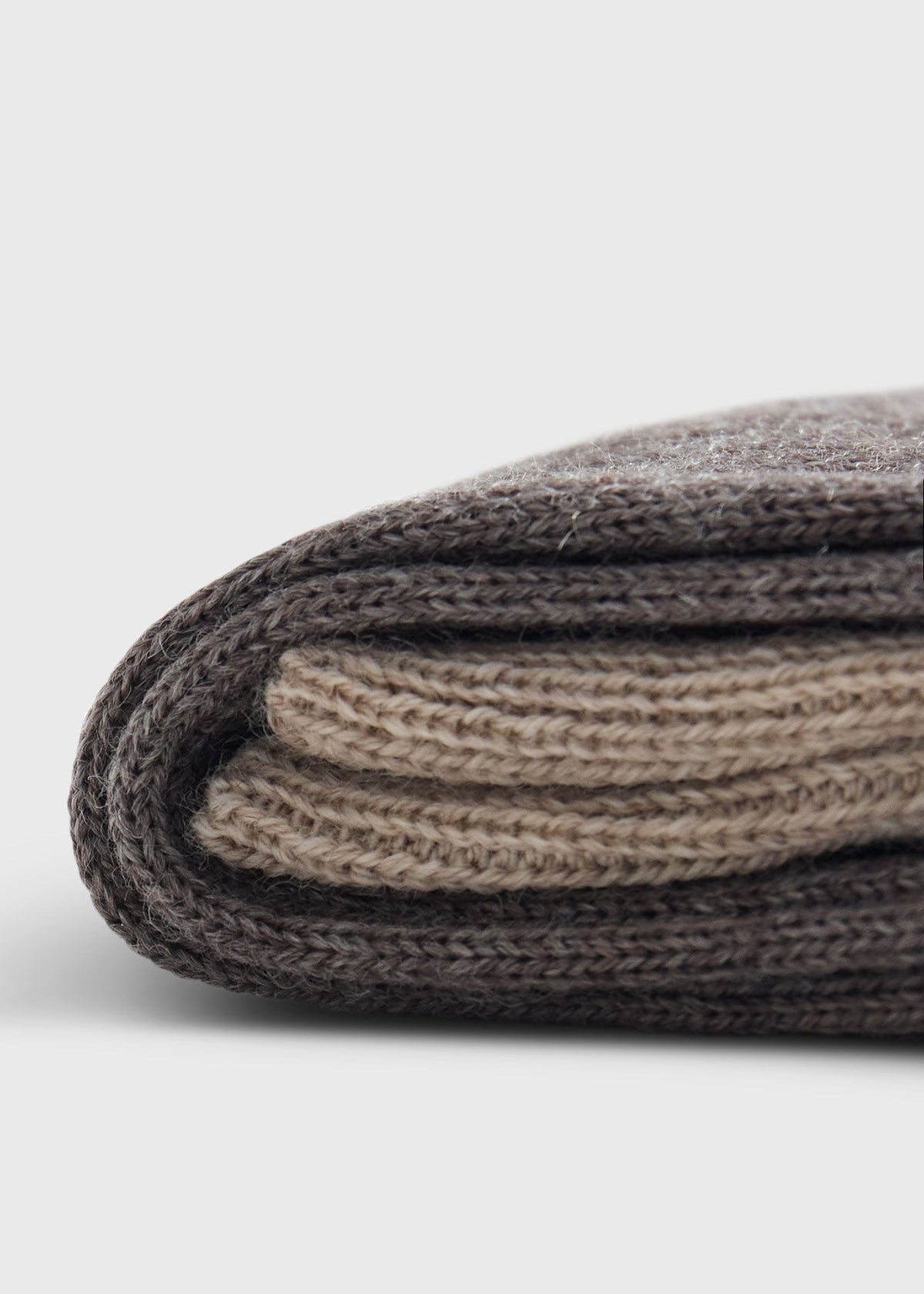 Wool Ribbed Sock with Contrast Trim Grey, unselectable - Paul Stuart