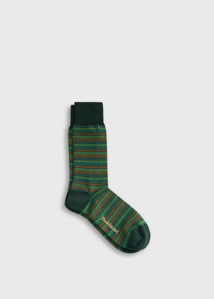 Multicolor Stripe Sock Blue - Paul Stuart