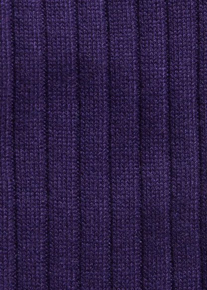Cashmere Ribbed Crew Sock Black - Paul Stuart