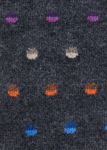 Chunky Colorful Dot Sock Grey - Paul Stuart