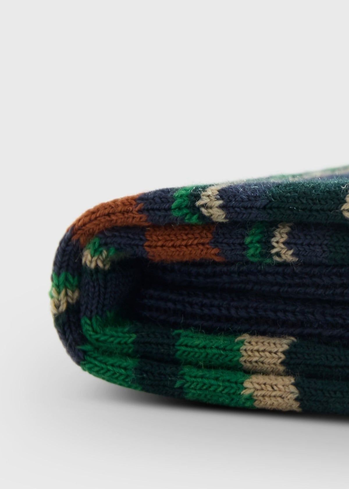 Multicolor Stripe Sock Green - Paul Stuart