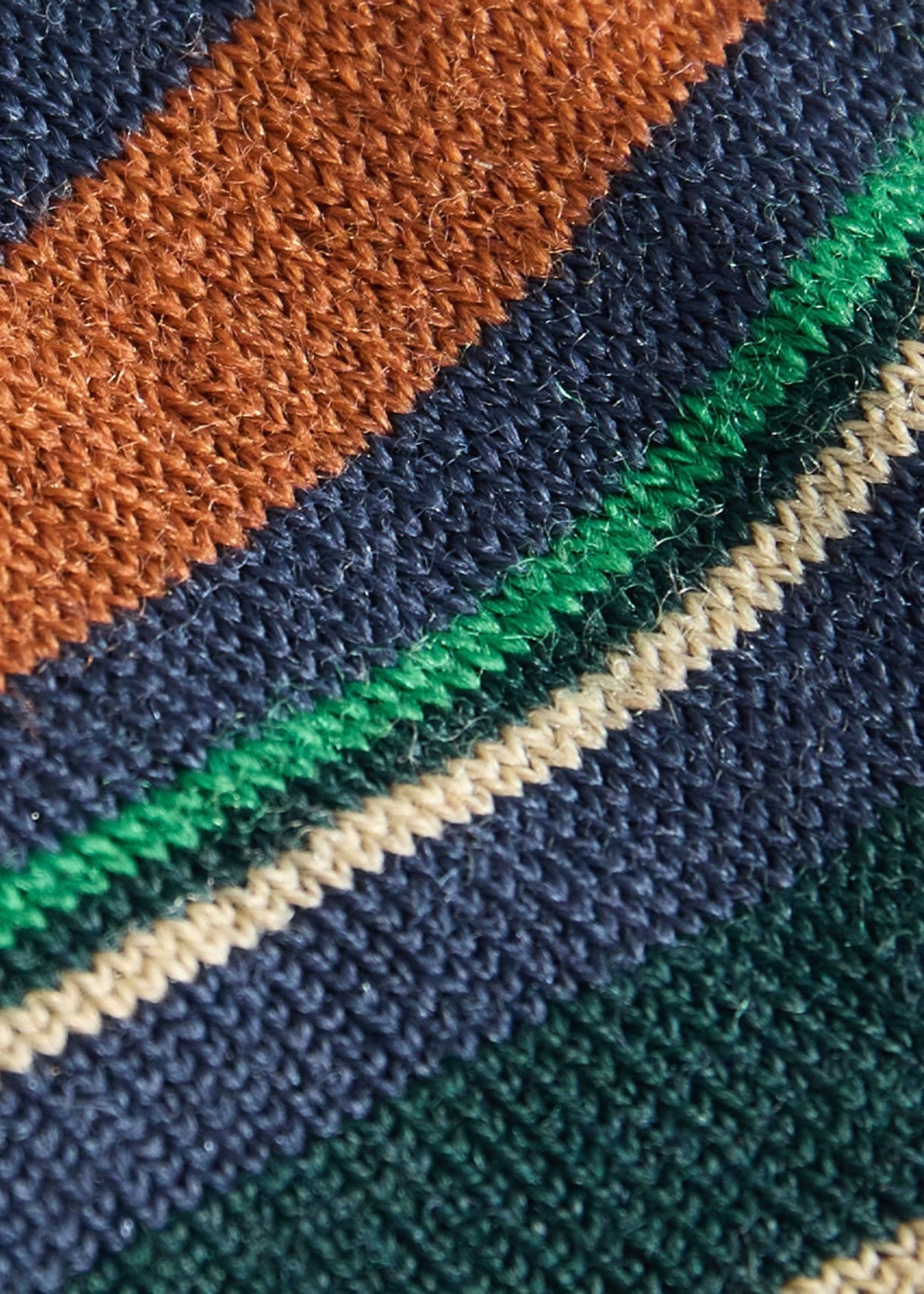 Multicolor Stripe Sock Green - Paul Stuart