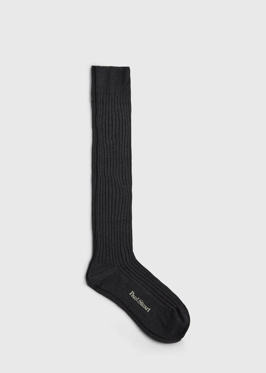 Cotton Ribbed Sock Black, unselectable - Paul Stuart