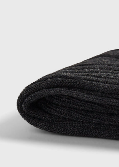Cotton Ribbed Sock Black, unselectable - Paul Stuart