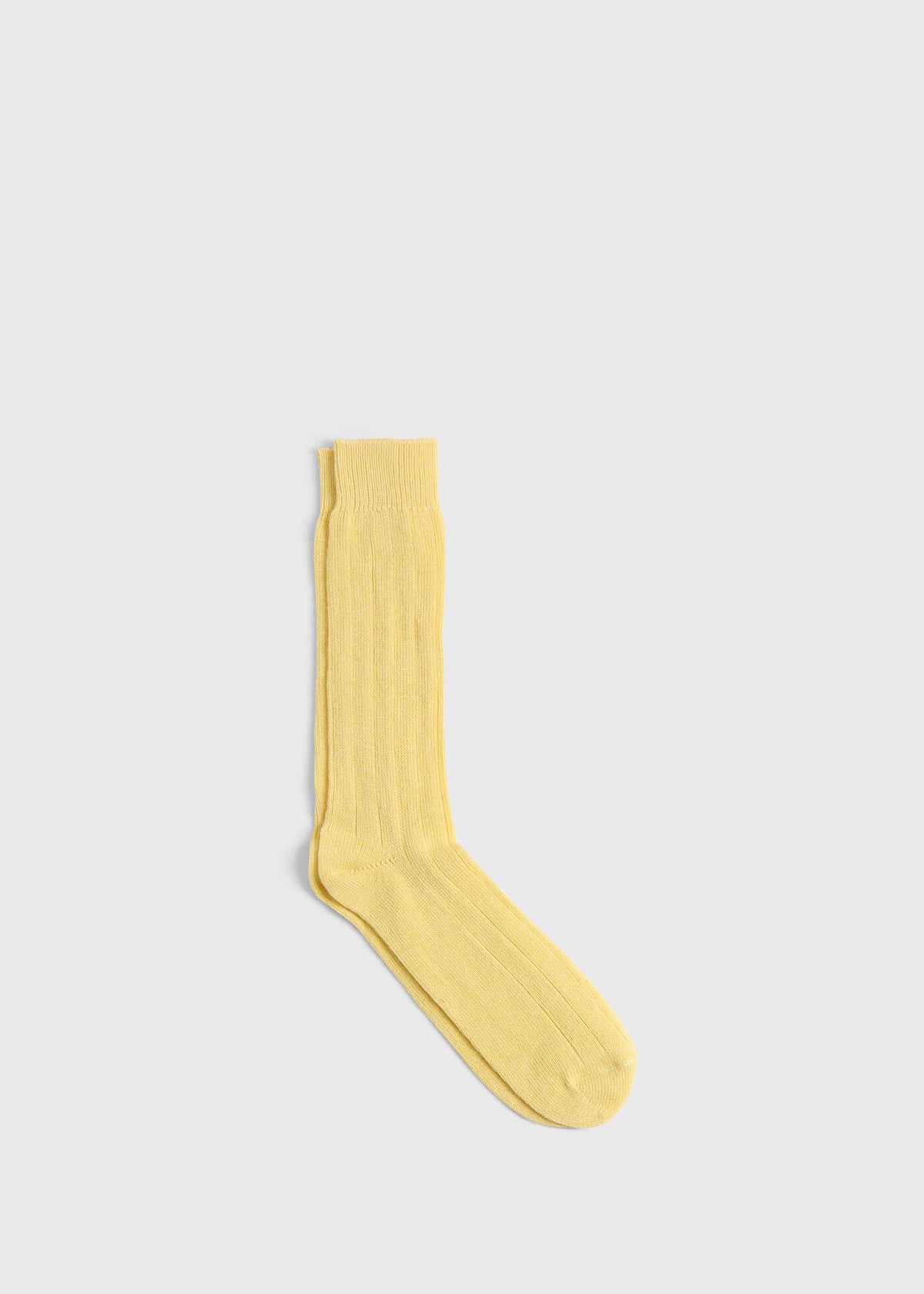 Cashmere Blend Ribbed Sock Brown Heather, unselectable - Paul Stuart