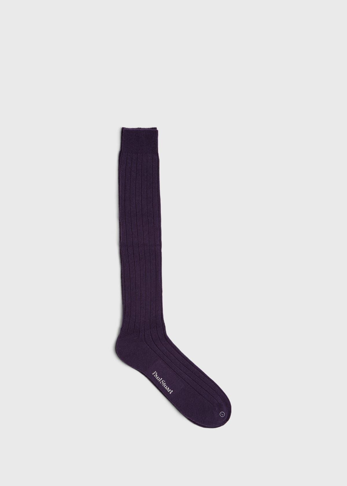 Cashmere Ribbed Sock Berry, unselectable - Paul Stuart