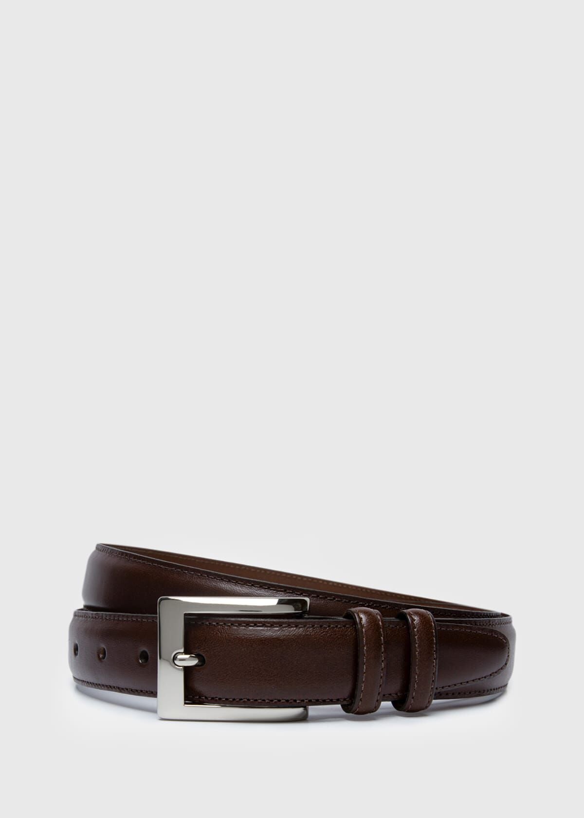 Kipskin Leather Dress Belt Black - Paul Stuart