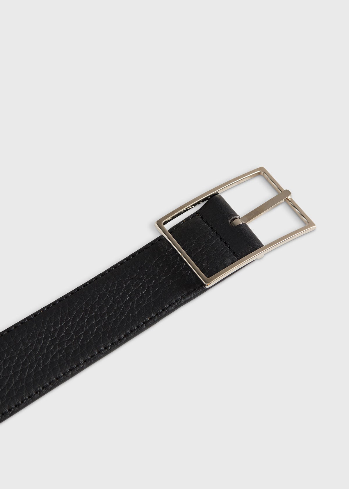 Grained Taurillon Leather Belt Black - Paul Stuart