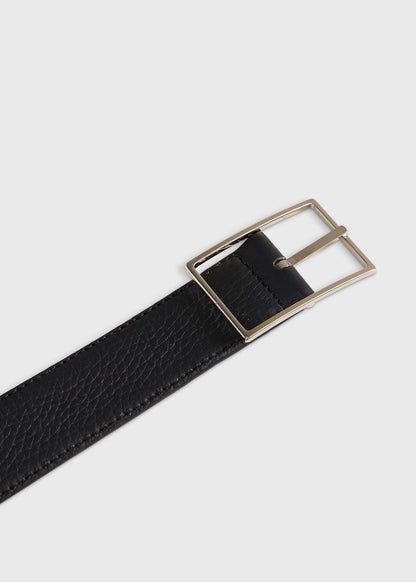 Grained Taurillon Leather Belt Black - Paul Stuart