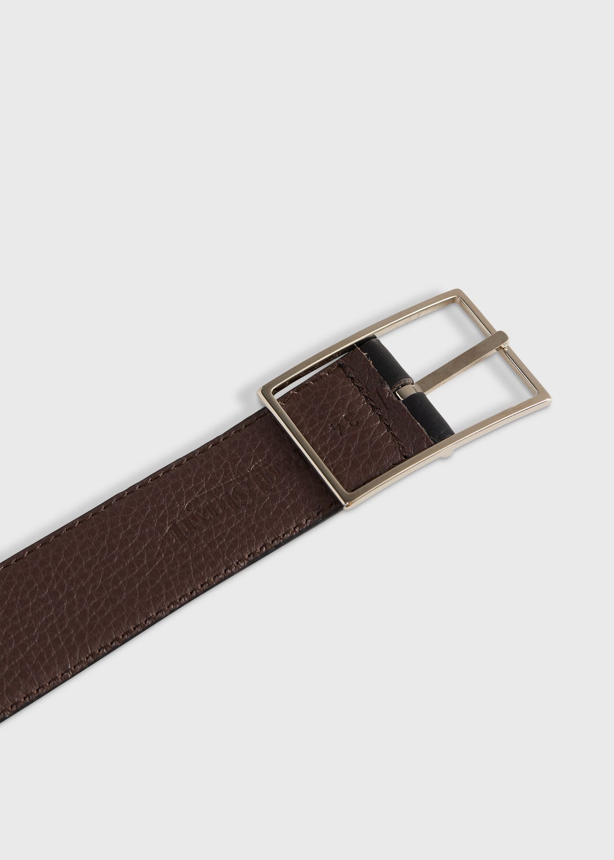 Grained Taurillon Leather Belt Black - Paul Stuart