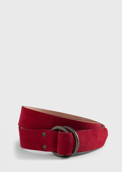 Leather O-Ring Belt Plum - Paul Stuart