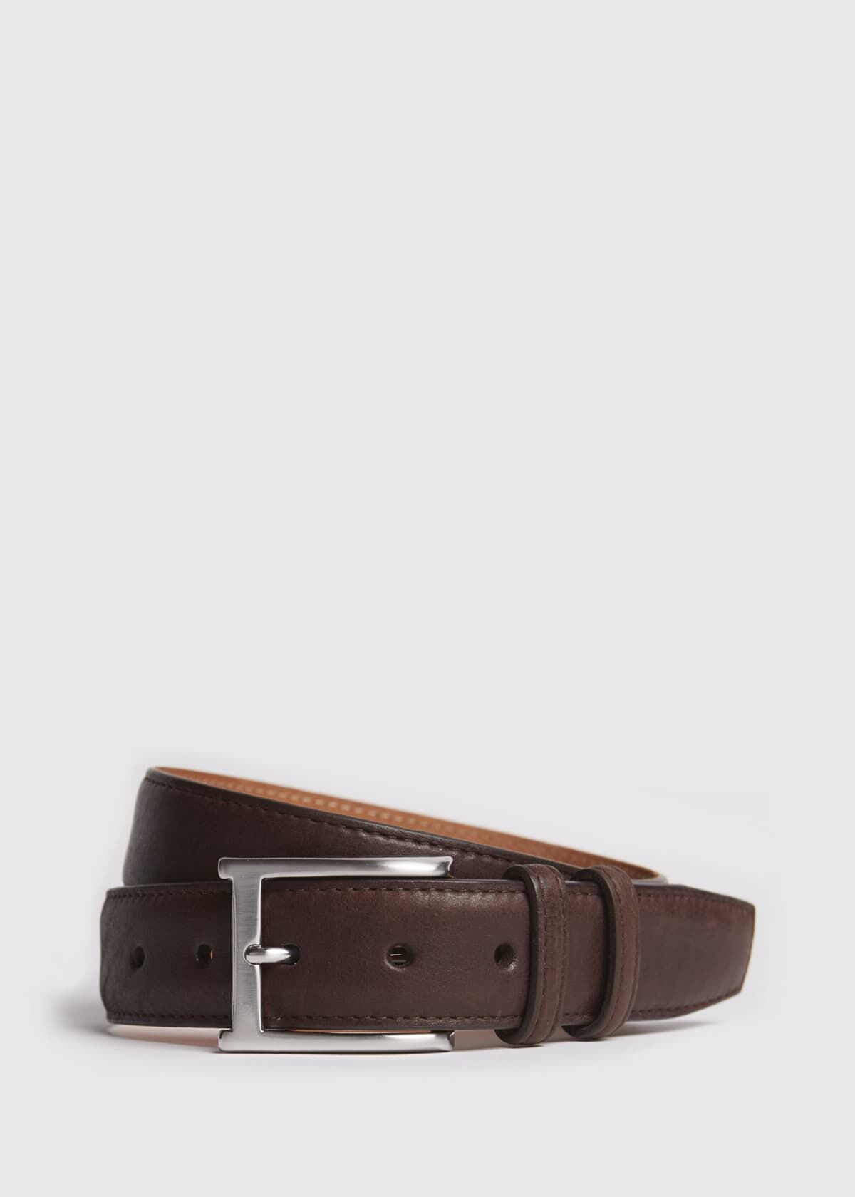 Textured Bison Belt Black - Paul Stuart