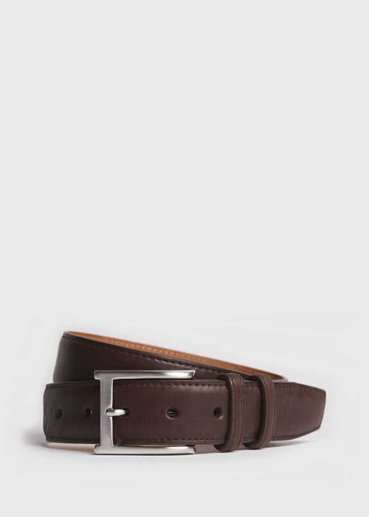 Textured Bison Belt Black - Paul Stuart