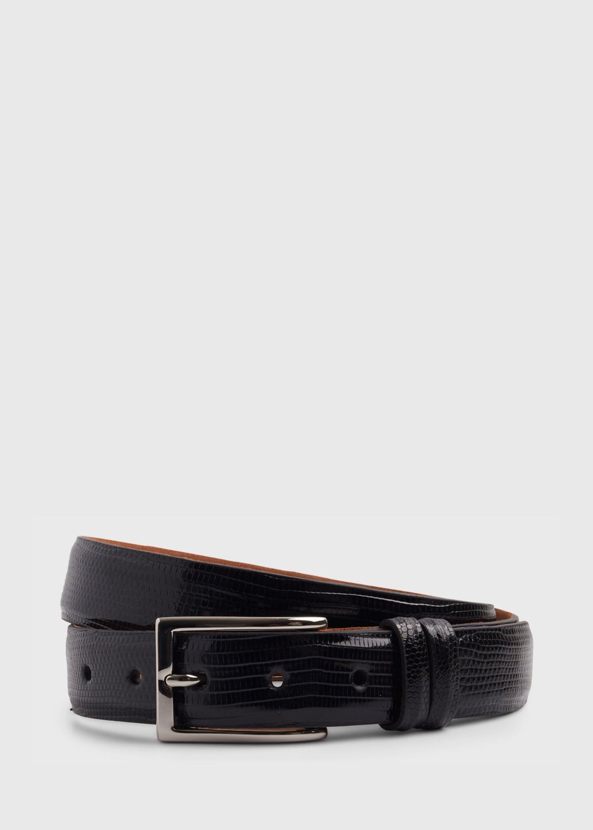 Lizard Belt Black - Paul Stuart