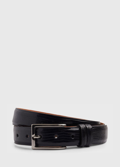 Lizard Belt Black - Paul Stuart