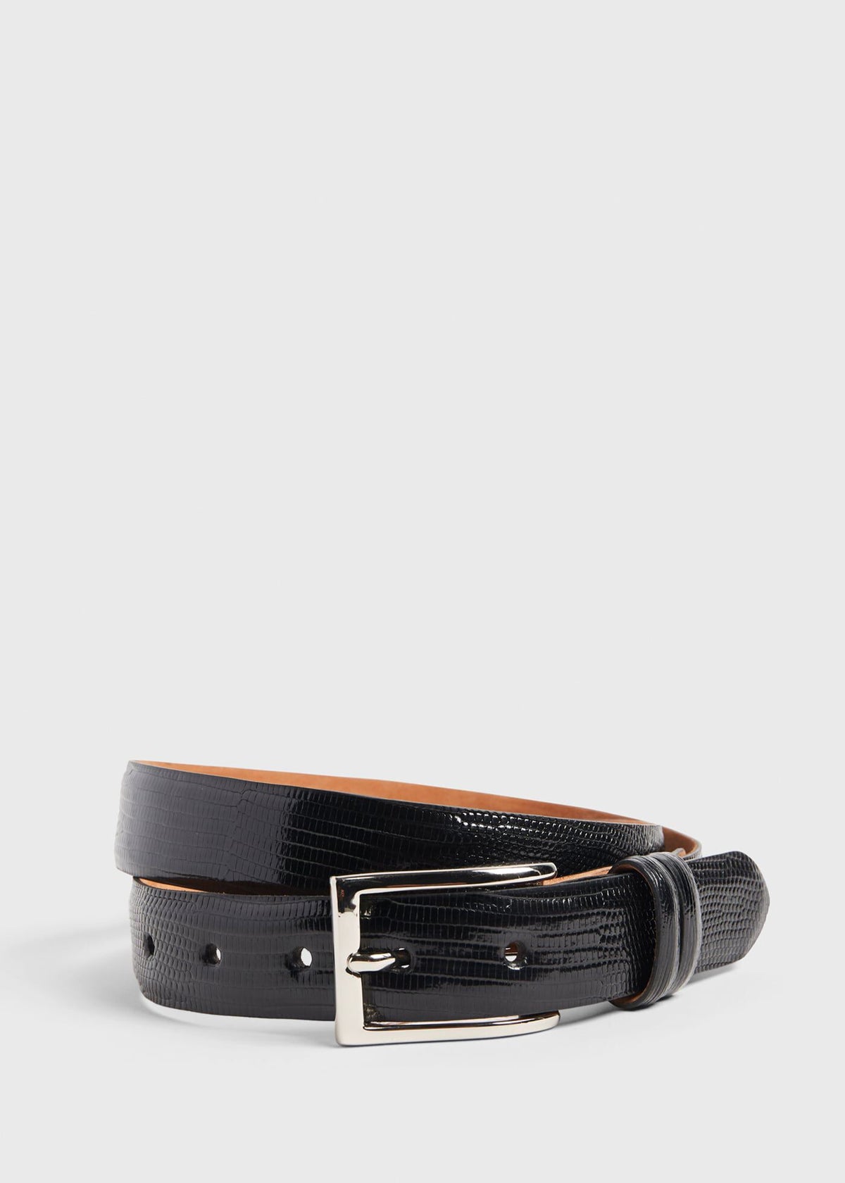 Lizard Belt Black - Paul Stuart