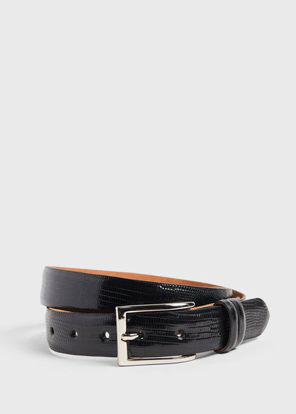 Lizard Belt Black - Paul Stuart