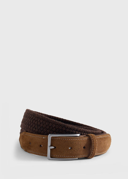 Braided Stretch Belt Brown - Paul Stuart