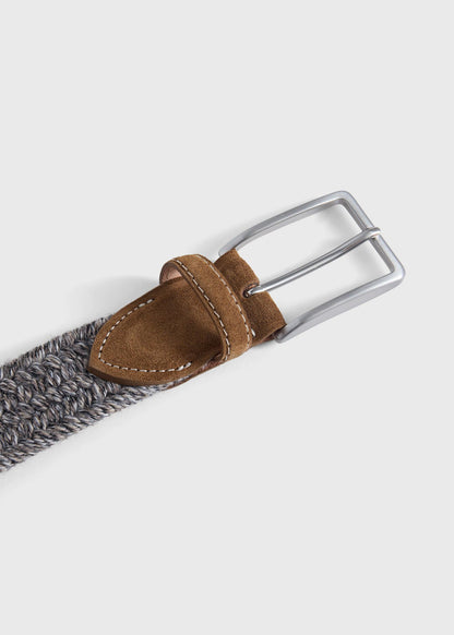 Braided Stretch Belt Brown - Paul Stuart