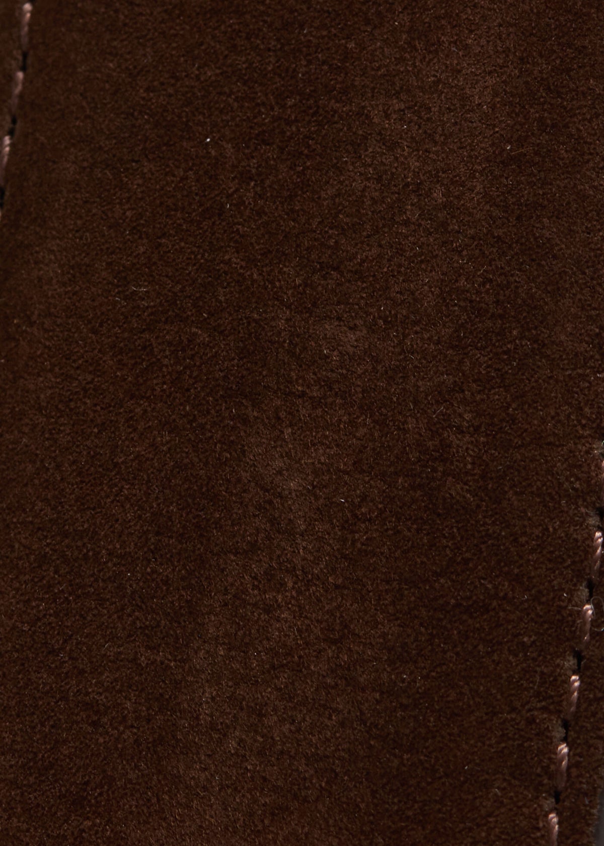 Nubuck Suede Belt with Gold Buckle Dark Brown - Paul Stuart