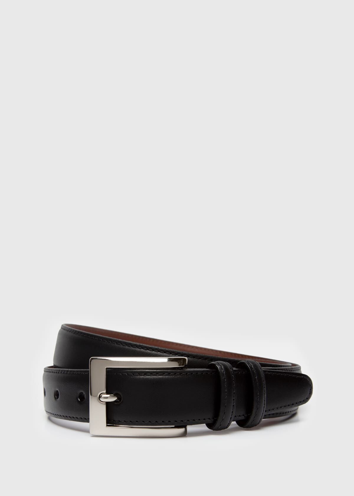 Kipskin Leather Dress Belt Black - Paul Stuart