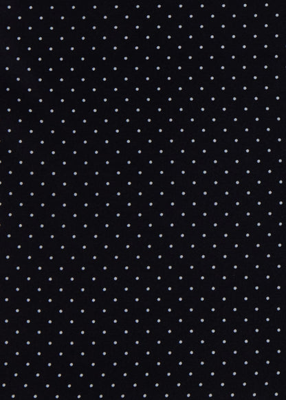 Printed Silk Dot Pocket Square Black - Paul Stuart